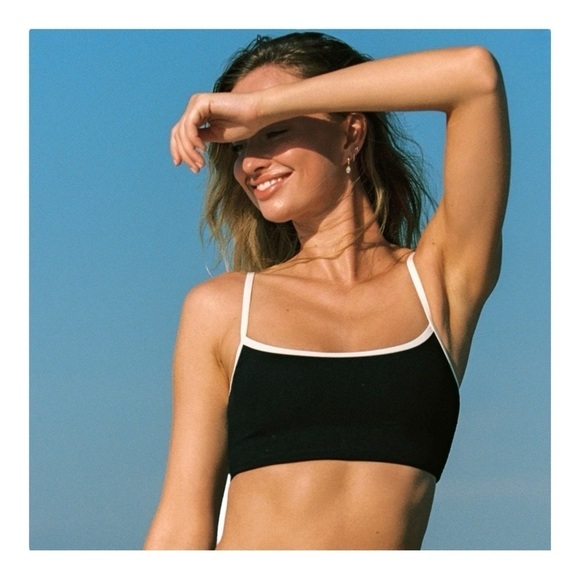 l*space Other - L*Space Adalyn Bikini Top in Black & Cream NWT